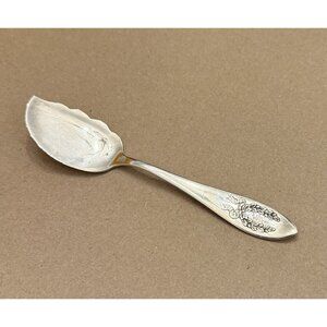 Antique ONEIDA Rockford FAIROAKS Silver Plated 1909 Solid Jelly Server Jam Spoon